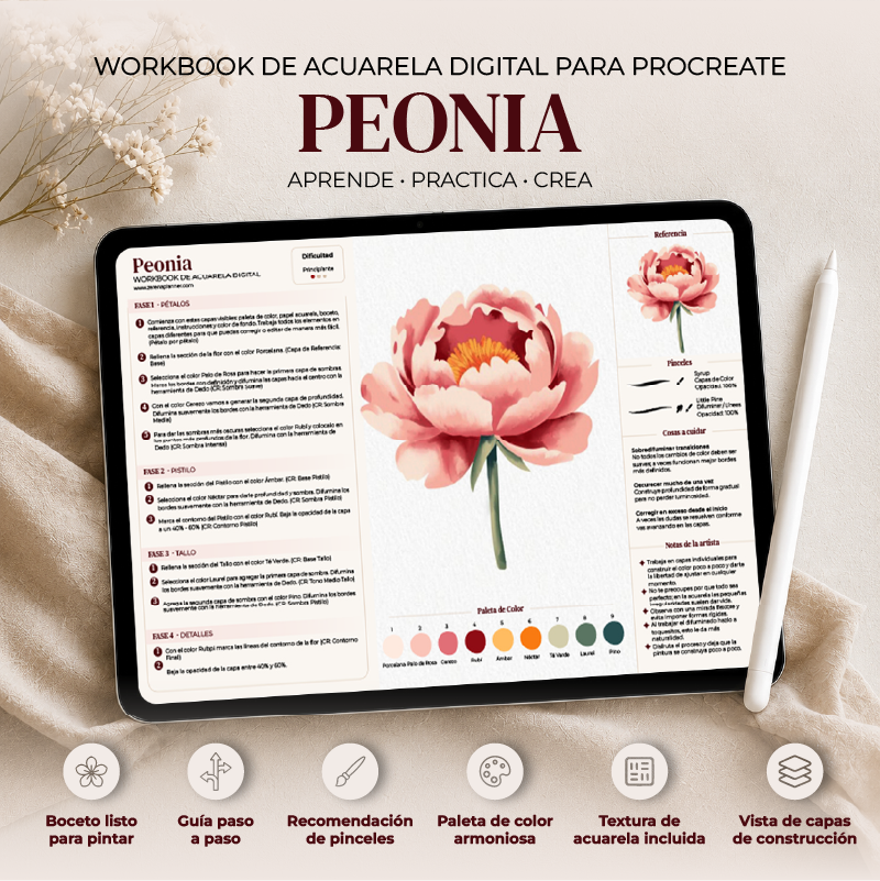 Workbook Procreate - Peonia