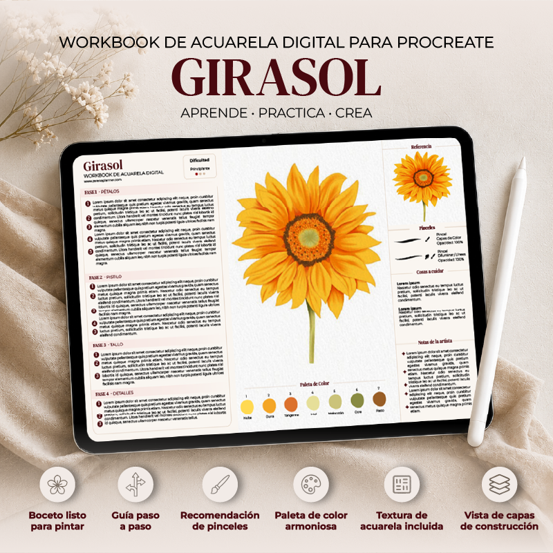 Workbook Procreate - Girasol